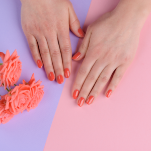 orange nails